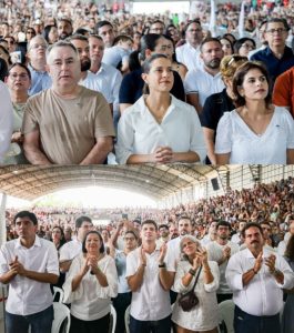 Raquel Lyra e João Campos dividem espaço na Festa da Misericórdia e transformam ato religioso em vitrine política no Sertão